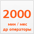 2000 исходящих минут на другие номера
