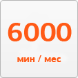 6000 исходящих минут в месяц на другие номера